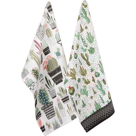 Vaisselle d'été en coton, serviettes décoratives surdimensionnées, pour tous les jours, la cuisine, les vacances et les cadeaux de pendaison de crémaillère, Oasis urbaine, 45,7 x 71,1 cm (1/5)
