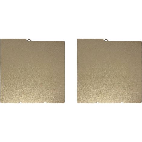 Lot de 2 plateaux de construction Anycubic Kobra S1C S1 Combo, 264 x 276 mm, en acier à ressort, lisse, texturé PEI, pour lit chauffant, finition or. (1/5)