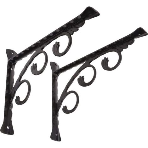 Lot de 2 Equerres Etageres Murale,Supports d'Étagère d'Installation,Equerre Charge Lourde En Métal,Supports Triangulaires Angulaires Droits de 90 Degrés(12 × 15 cm)