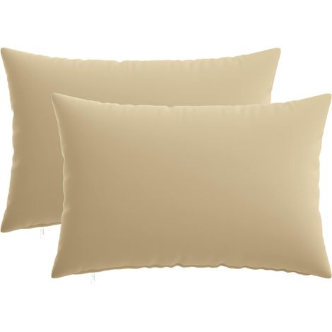 vidaXL Funda de almohada 2 pcs HEERLEN Beige 40 x 60 cm Poliéster (1/2)