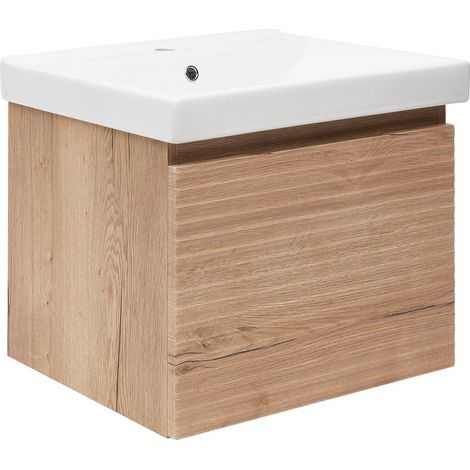 Naturel Mobile bagno con lavabo Savona Naturel 58x43x44,8 cm halifax rovere opaco (SAVONA60DHU1)