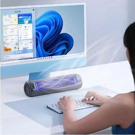 HONORNIC - Ventilateur de refroidissement portable Ace, rechargeable et silencieux, à 3 vitesses, blanc. (1/5)
