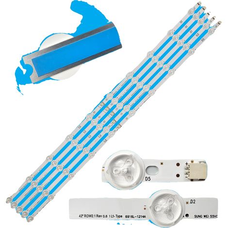 Tiras de luces LED, de bajo consumo, fácil instalación, 1 juego - 10 piezas (1/5)