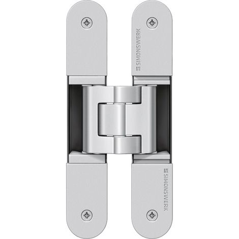 Bande d'objet Tectus TE 340 3D acier F1 – Charge max 80 kg – Invisible jusqu'à 180° – Réglable en 3 dimensions – Pour portes non feuillurées – Simonswerk