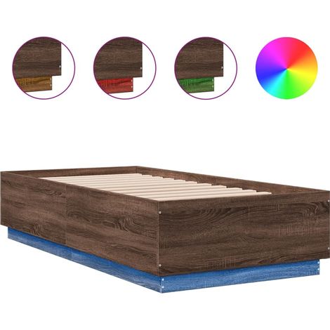 Maison Exclusive - Estructura cama con luces LED madera roble mar (1/5)