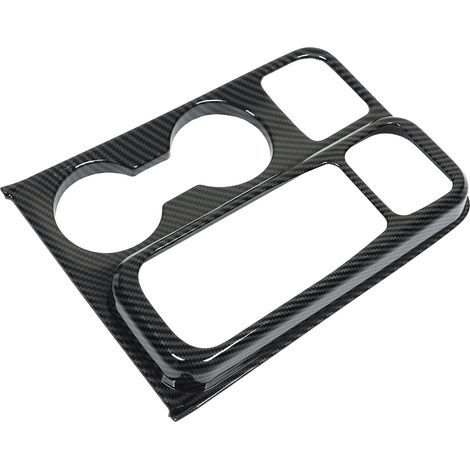 Garniture de panneau de commande centrale, style fibre de carbone, cache porte-gobelet, remplacement pour Ford Maverick Pickup LHD (1/5)