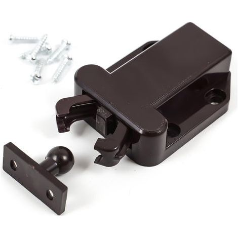 4 systèmes de coussinets amortisseurs pour portes, armoires et tiroirs - Marron (1/5)