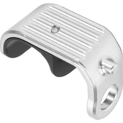 E-förmige Fahrradschlaufe aus Aluminiumlegierung und poliertem Kunststoff, leichtes Design, Fahrradhaken, silberne E-Schlaufe für Brompton (1/5)