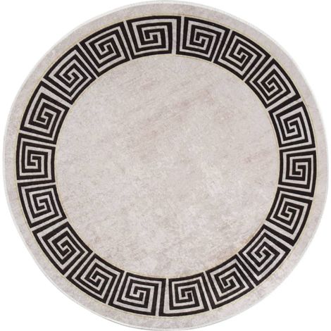Tapis lavable antidérapant, Tapis de salon φ120 cm Beige clair ORWE34442 DESIGN IN (1/5)