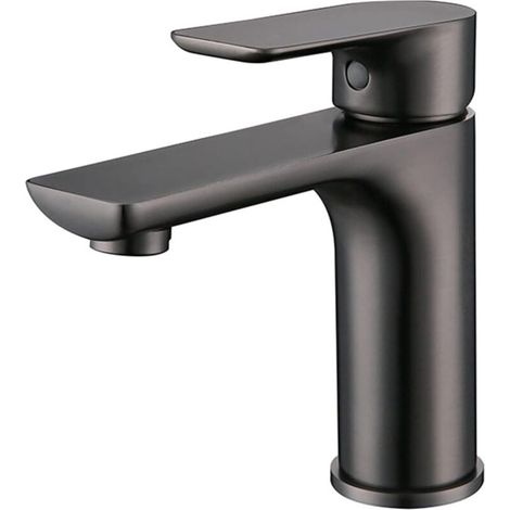 UlisemGray Edelstahl-Wasserhahn für Toilettenbecken, heißes und kaltes Abwasser, mit 60 cm langem Zulaufrohr (1/4)