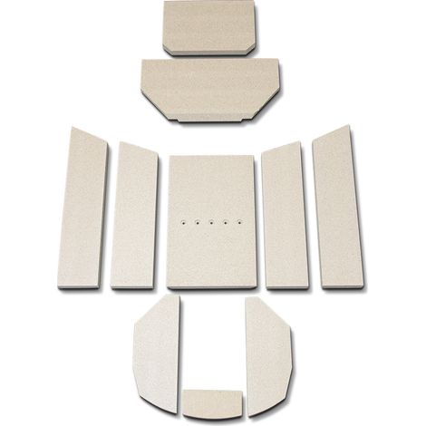 Habillage de foyer B pour poêles à cheminée Polar 6 de Oranier - vermiculite - 10 pièces