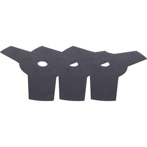 4 lames de débroussailleuse 3T de 25 cm (10 pouces) à dents droites, accessoire pour tondeuse à gazon (1/5)