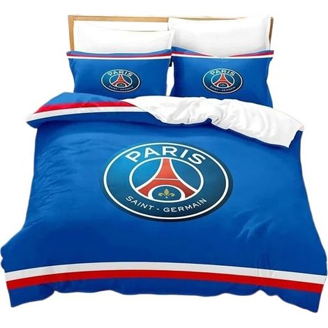 Housse de couette PSG 220 x 240 cm, 2 taies d'oreiller 50 x 75 cm, fermeture éclair (1/4)