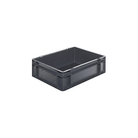 Contenedor de transporte LA-KA-PE L400xA300xH120mm - TK400/120-0 GRIS