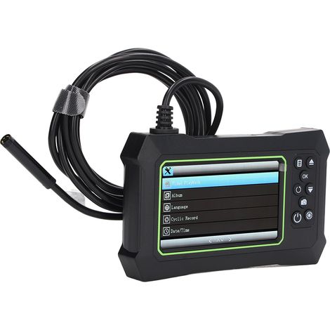 Endoscope industriel monoculaire, caméra d'inspection numérique 1080P, diamètre 8mm, étanche IP67, écran LCD 4,3 pouces, caméra de canalisation avec 8 LED, batterie intégrée, câble rigide, longueur 2M (1/5)