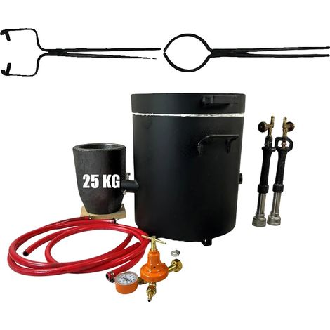Fours de fusion, capacité de 25 kg, construction en métal, kit combiné, utilisation à haute température (1/5)