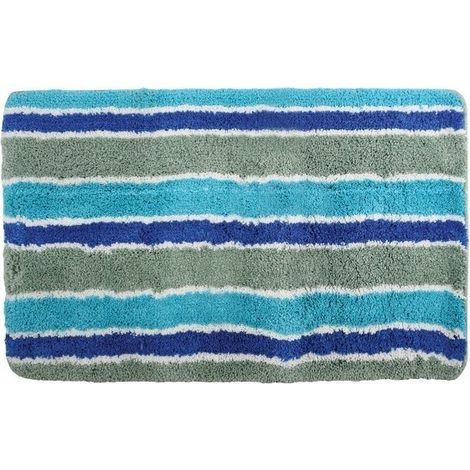Tapis de bain Microfibre 50x80cm QUITO Bleu & Vert MSV (1/4)