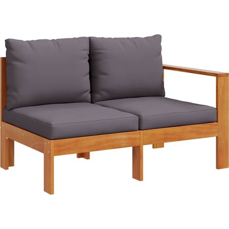 Maison Exclusive - Gartensofa mit 1 Armlehne 2-Sitzer Massivholz