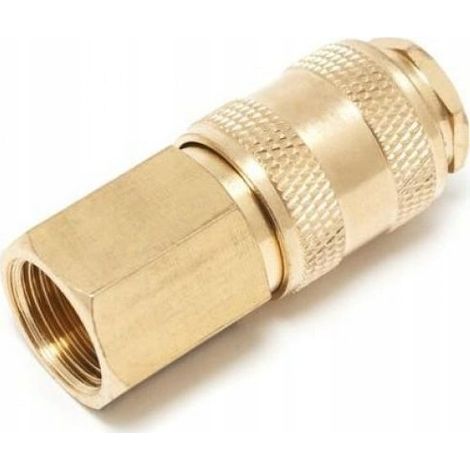 Attacco rapido pneumatico con valvola con filettatura interna da 1/4" (ottone)