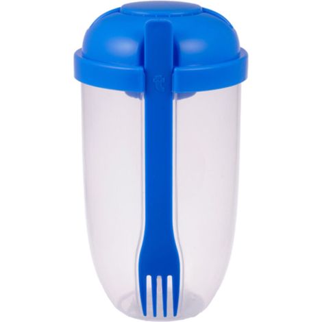 Saladier Frais avec Récipient à Vinaigrette et Fourchette - JINFGERNE - Idéal pour Emporter, Matériau Sûr et Durable, 1000 ml de Capacité, Design Pratique pour Pique-nique