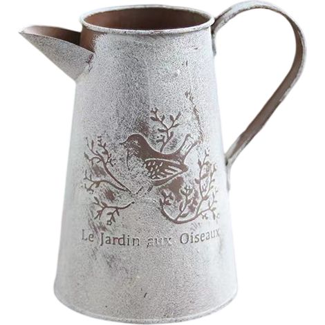 1 Arrosoir, motif oiseaux, style vintage, métal, intérieur extérieur (1/5)