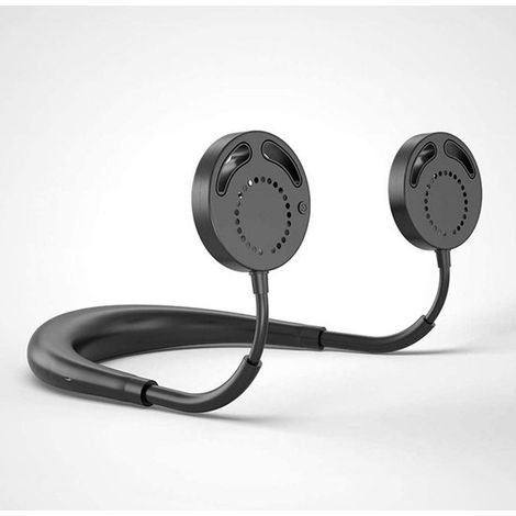 Ventilateur sans pales - Ventilateur portable USB puissant Mini ventilateur Ventilateur de table Ventilateur portable Ventilateur de cou Noir (1/5)