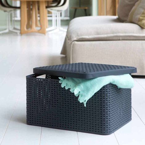 Curver Style L Basket de storage Rattan Grey (1/4)