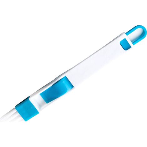 2-in-1-Bürste mit Schaber – Eckbürsten, Fensterbürste, Tastaturbürste, Blau, APP, 17 cm/14 cm/22 g