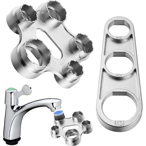 2 Chiavi per Aeratore del Rubinetto, Aeratori Miscelatori, Strumento Versatile per la Regolazione del Flusso d'Acqua (1/5)