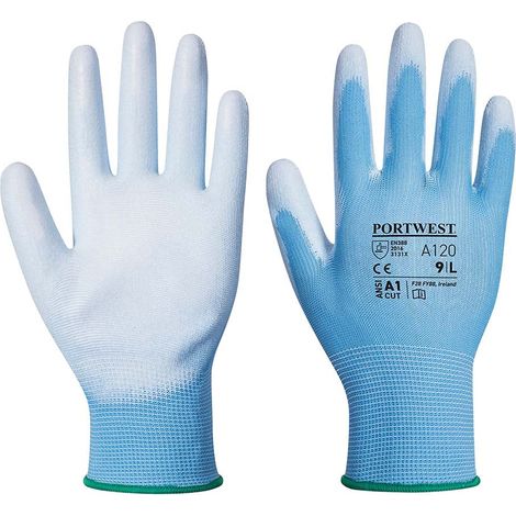 Portwest Guanto Con Palmo In Pu, Taglia: XS, Colore: Blu, A120B4RXS (1/2)