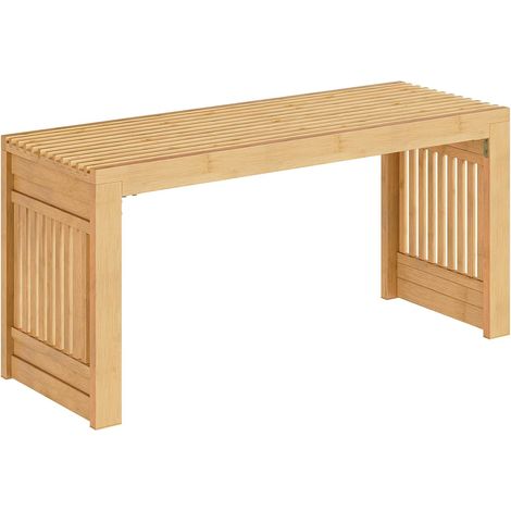 Banc de Salle à Manger en Bambou, Entrée 90 cm, Tabouret de Cuisine pour 2 Personnes, Banc à Chaussures, pour Salle à Manger, Entrée, Chambre, Couleur Bambou EYL16CD01 (1/5)