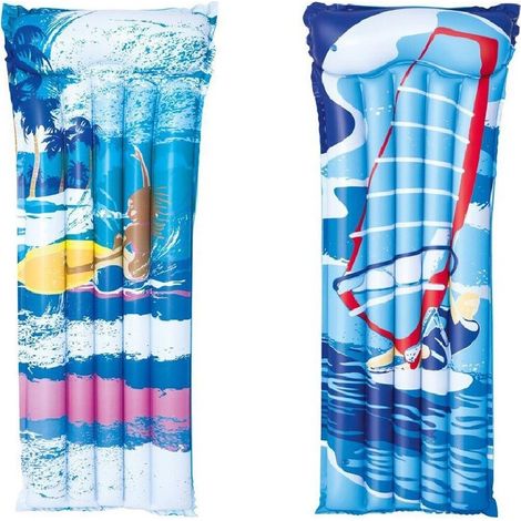 Trade Shop - Aufblasbare Matratze Super Surf, verschiedene Muster, 183 x 76 cm, Pool, 44021 - (1/5)