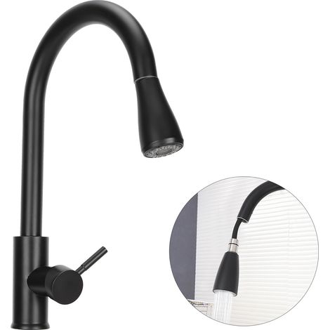Grifo de cocina flexible de acero inoxidable G1/2 con cabezal rociador giratorio de 360°. (1/5)