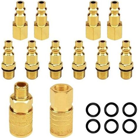 Set di connettori per accoppiamento pneumatico da 1/4" TAISHENGDA (1/5)