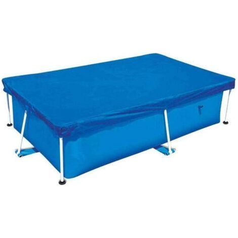 Couverture de piscine rectangulaire, résistante aux UV et à la poussière, bleue - 220 x 150 cm (1/5)