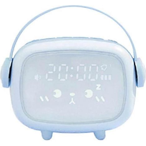 Petit réveil veilleuse pour chambre d'enfant, réveil lumineux bleu nuit (1/5)
