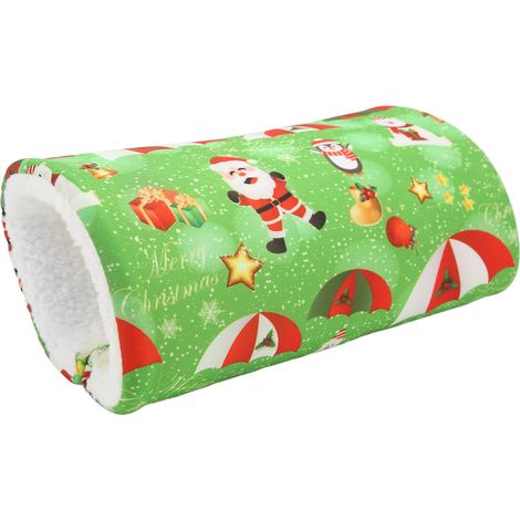 Tunnel en coton pour petit hamster, nid douillet pour l'hiver, canal unique vert (1/5)