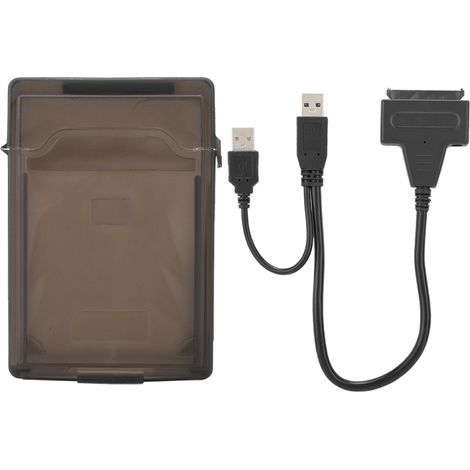 Adaptateur Usb 3.0 Vers Sata - Boîtier Disque Dur 2.5 Pouces - Support Ssd Hdd Jusqu'à 2 To - Câble Convertisseur Avec Alimentation Dc (1/5)