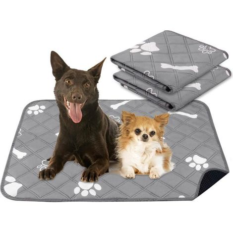 Alèses lavables pour chiens, 45 x 60 cm, réutilisables et ultra-absorbantes, Lot de 2 alèses imperméables pour chiots. (1/5)