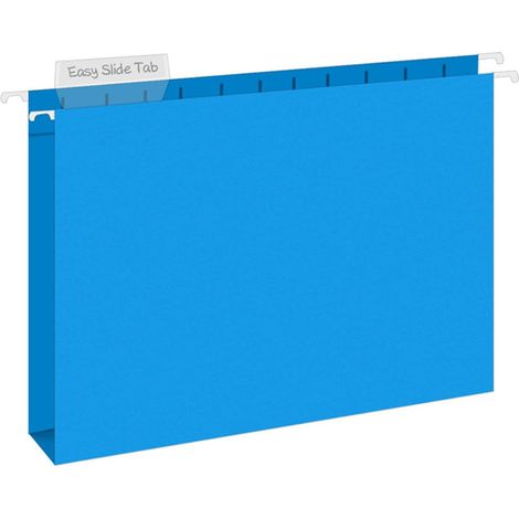Chemises suspendues renforcées, format lettre, bleues, coupe 1/5, 25/boîte (4152 1/5 BLU) (1/5)