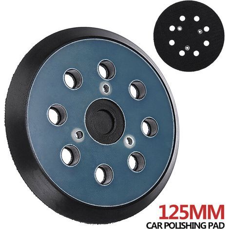Tapis abrasif pour ponceuse orbitale 8 trous 125mm compatible avec Makita m9204 bo5030 bo5031 dbo180z bo8041 dbo180rmj bo5041 bo5010 bo50111 bo5012 - lot de 2 (1/3)