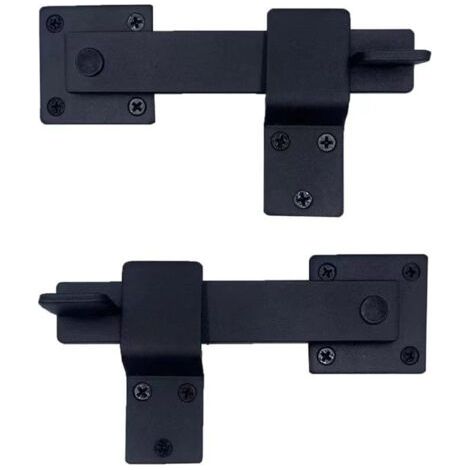 RHG Verrou Porte Coulissante Serrure Volet, Loquet de Porte de Grange Coulissante pour Animaux de Compagnie, Salle de Bain, Garage, Fenêtre(2 articles) (1/4)