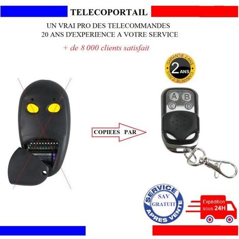 TELECOMMANDE PROEM - TELECOMMANDE COPIEUSE PROEM ER2C4ACD COMPATD TKC 433,92 Mhz
