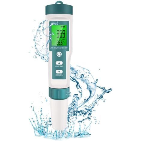 Testeur de qualité de l'eau 7 en 1 avec rétro-éclairage, testeur PH/TDS/Temp/EC/salinité/SG/ORP avec ATC, ph-mètre numérique Portable, Stylo détecteur d'environnement Alimentaire (1/5)
