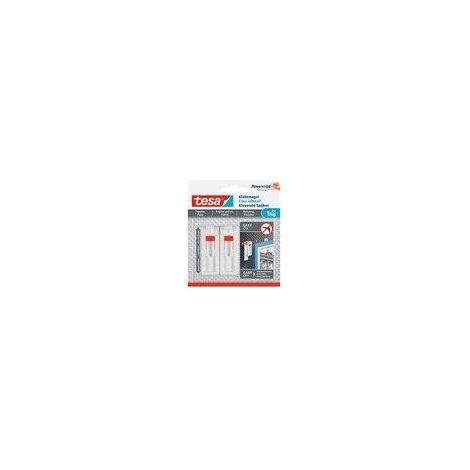 tesa clavo adhesivo ajustable rojo y blanco pack de 2