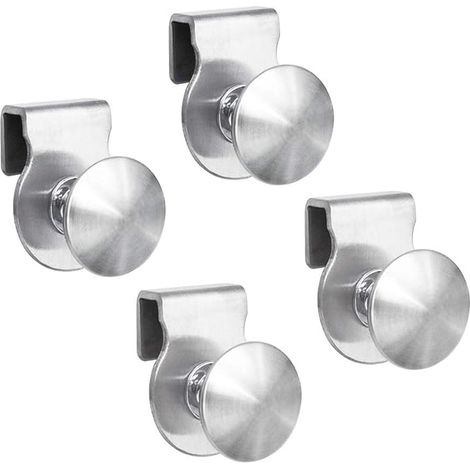 Lntyq 4er-Pack Glastürgriffe – Edelstahl – ohne Bohren – 5–8 mm (1/5)