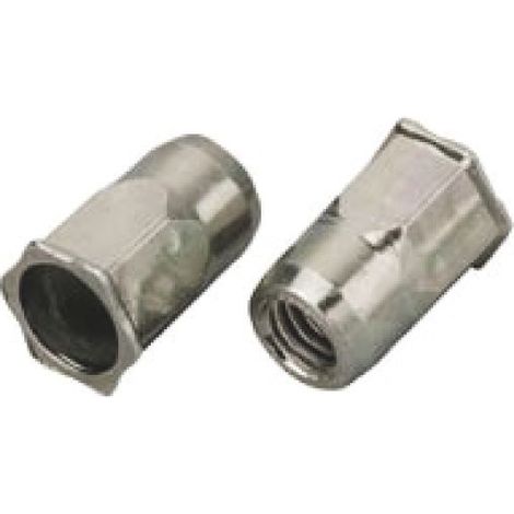 Mikromutter Teilsechskant Rundschaft offen M10x20.5 Edelstahl A2