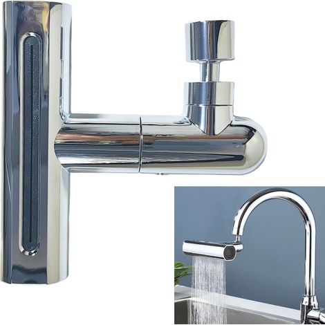 Wasserfall-Küchenarmatur mit 4 Strahlarten, Bodenbrause für die Küchenspüle, Hochdruck-Küchenarmatur für die Küchenspüle, 360° drehbar (1/5)