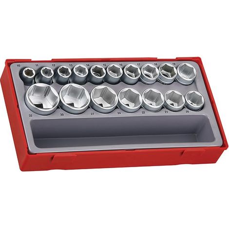 Teng Tools TT1217 17 Piece 1/2' Drive 12 Point Socket Set