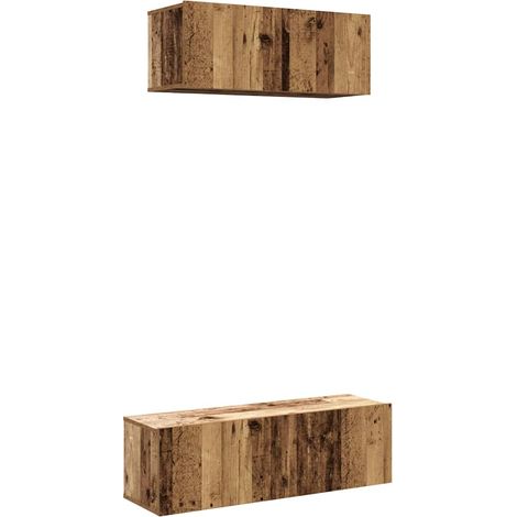 Maison Exclusive - Ensemble de meuble TV mural 2 pcs vieux bois bois d'ingénierie